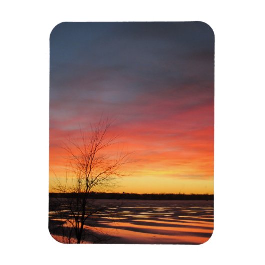 Ice Lake Sunset Flexible Magnet (Vertikal)