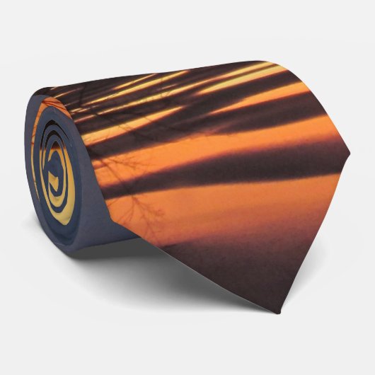Ice Lake Sunset Krawatte (Gerollt)