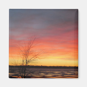 Ice Lake Sunset Magnet