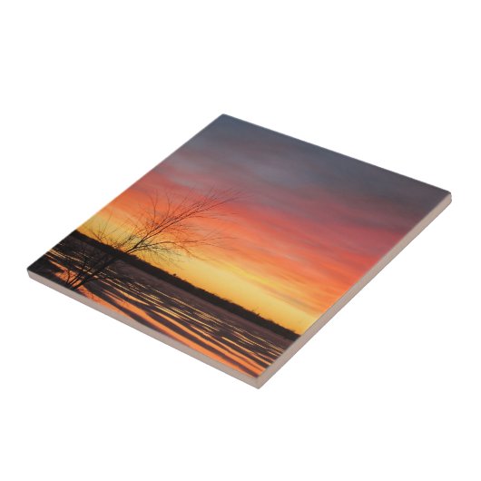Ice Lake Sunset Tile Fliese (Seite)