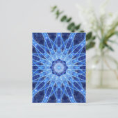 Ice Lotus Mandala Postkarte (Stehend Vorderseite)