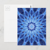 Ice Lotus Mandala Postkarte (Vorne/Hinten)