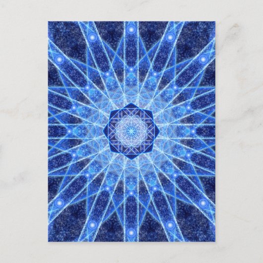 Ice Lotus Mandala Postkarte (Vorderseite)
