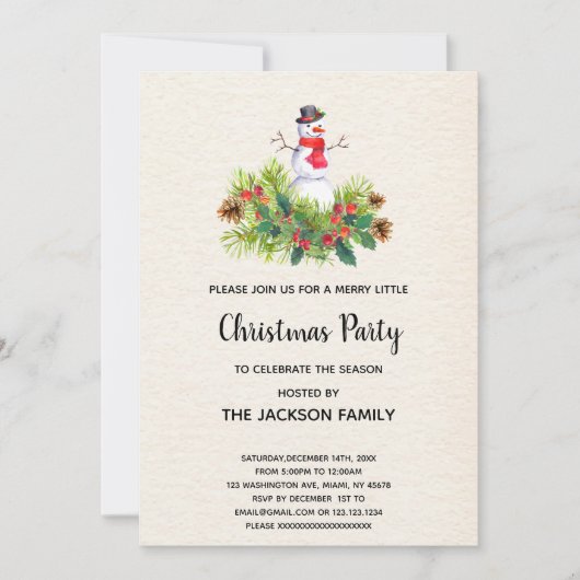 Ice Man Weihnachtseinladungen Einladung (Vorderseite)