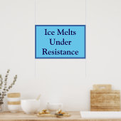 Ice Melts Under Resistance Poster (Küche)