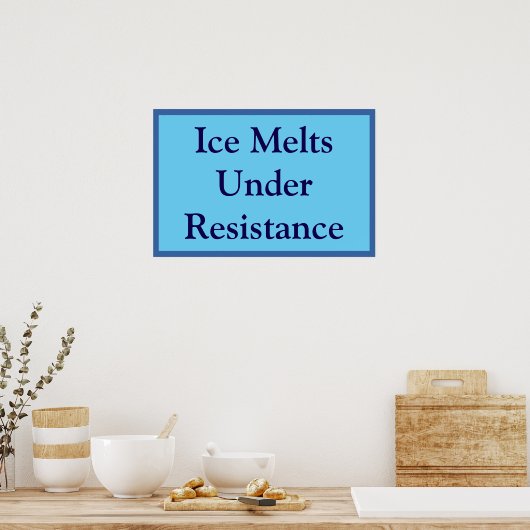 Ice Melts Under Resistance Poster (Küche)