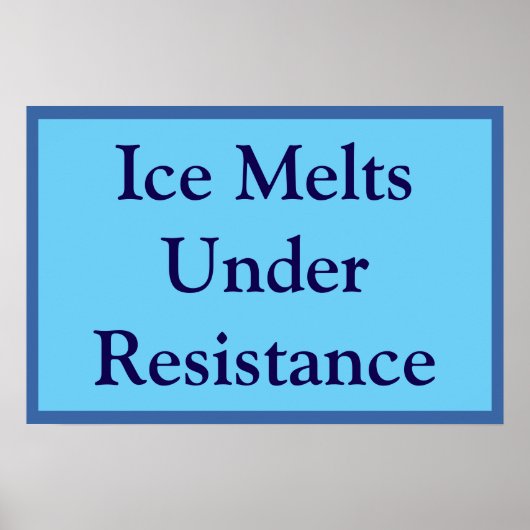 Ice Melts Under Resistance Poster (Vorne)