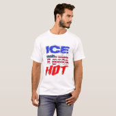 ICE Melts When It Gets Hot US Flag Political Art. T-Shirt (Vorne ganz)