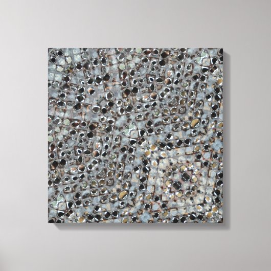 Ice Metal Fire Stretched Canvas Print Leinwanddruck (Vorderseite)