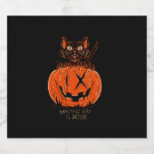 Ice Nine tötet - Halloween Cat Schaumweinetikett (Einzelnes Label)