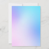 Ice number white glitter Girl First Birthday Einladung (Rückseite)