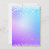 Ice number white glitter Girl First Birthday Einladung (Rückseite)