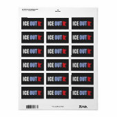 ICE OUT Anti Trump Adressaufkleber (Vorne)