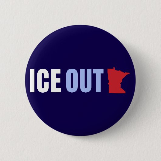 ICE OUT Anti Trump Button (Vorderseite)