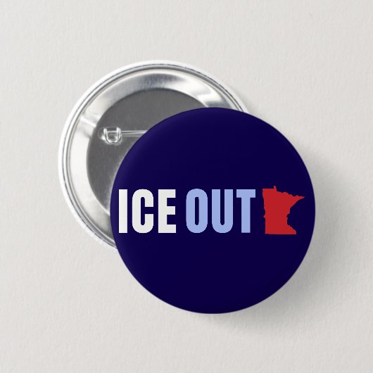 ICE OUT Anti Trump Button (Vorne & Hinten)