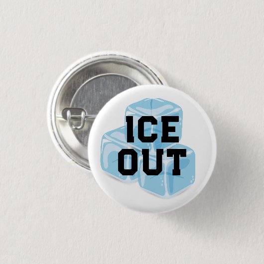 ICE OUT blue ice Button (Vorne & Hinten)