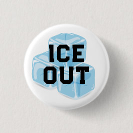 ICE OUT blue ice Button