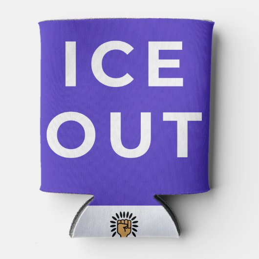 ICE OUT Can Cooler | Immigration Justice Protest Dosenkühler (Vorderseite)