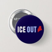 ICE OUT Maine Anti Trump Button (Vorne & Hinten)