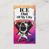 ICE Out of My City Business Card Visitenkarte (Vorderseite)