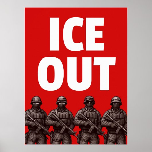 ICE OUT poster sign and download,  (Vorne)