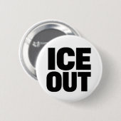 "ICE OUT" protest button (Vorne & Hinten)