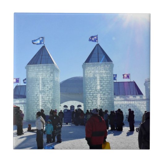 Ice Palace in Carnaval de Quebec, Kanada Fliese (Vorderseite)