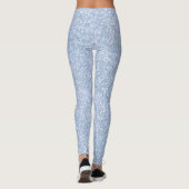 Ice Palace Pale Blue Glitzer CUSTOM TEXT Leggings (Rückseite)