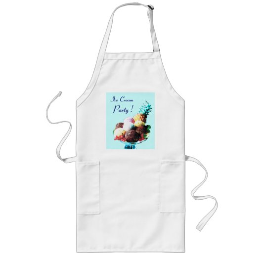 ICE-PARTY, DESERT-SHOP, blau Lange Schürze (Vorne)