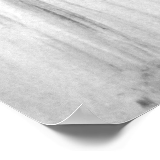 'Ice Pick' Abstrakte Schwarz-Weiß-Kunst Poster (Ecke)