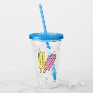 Ice Pop Cartoon Illustration Acryltrinkbecher
