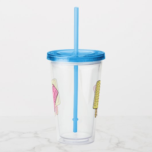 Ice Pop Cartoon Illustration Acryltrinkbecher (Rechts)