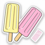 Ice Pop Cartoon Illustration Aufkleber (Vorderseite)