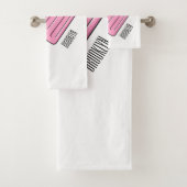 Ice Pop Cartoon Illustration Badhandtuch Set (Insitu)