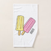 Ice Pop Cartoon Illustration Badhandtuch Set (Handtuch)