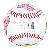 Ice Pop Cartoon Illustration Baseball (Vorderseite)