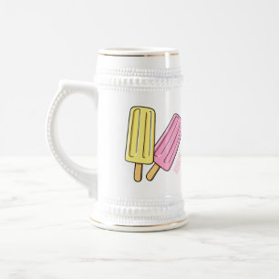 Ice Pop Cartoon Illustration Bierglas