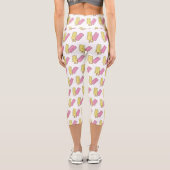 Ice Pop Cartoon Illustration Capri Leggings (Rückseite)