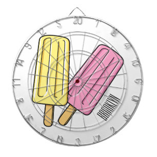 Ice Pop Cartoon Illustration Dartscheibe