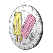 Ice Pop Cartoon Illustration Dartscheibe (Vorderseite rechts)