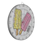 Ice Pop Cartoon Illustration Dartscheibe (Vorderseite Links)