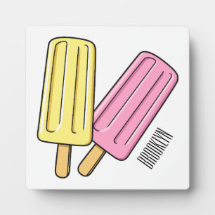 Ice Pop Cartoon Illustration Fotoplatte