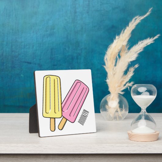 Ice Pop Cartoon Illustration Fotoplatte (InSitu)