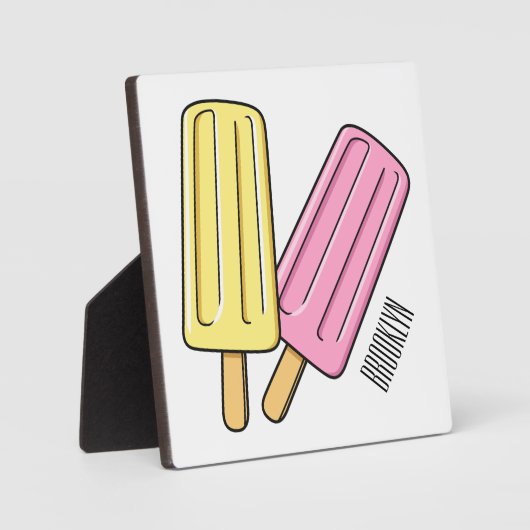 Ice Pop Cartoon Illustration Fotoplatte (Vorderseite)