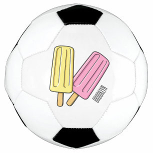 Ice Pop Cartoon Illustration Fußball
