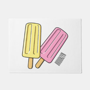Ice Pop Cartoon Illustration Fußmatte