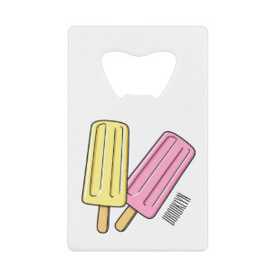 Ice Pop Cartoon Illustration Geldbeutel Flaschenöffner