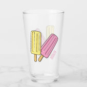 Ice Pop Cartoon Illustration Glas (Rückseite)