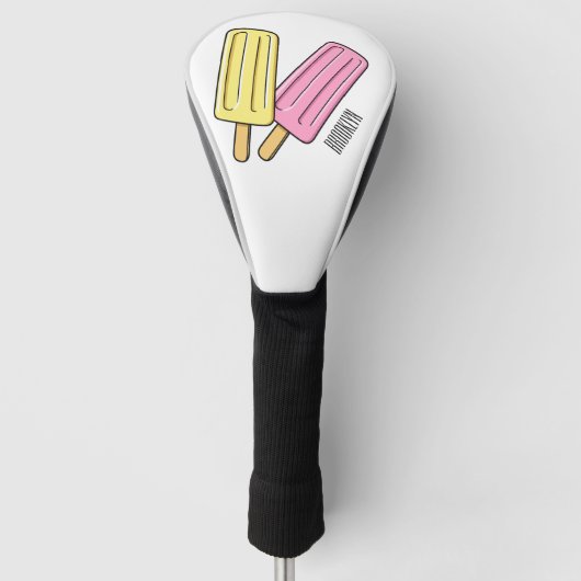 Ice Pop Cartoon Illustration Golf Headcover (Vorderseite)