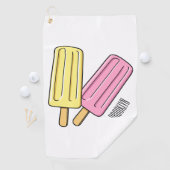 Ice Pop Cartoon Illustration Golfhandtuch (Insitu)